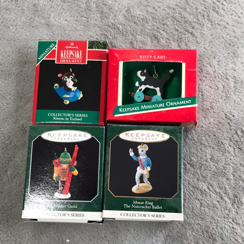 Hallmark Keepsake Ornaments Lot of 4 Assorted Minis Vintage